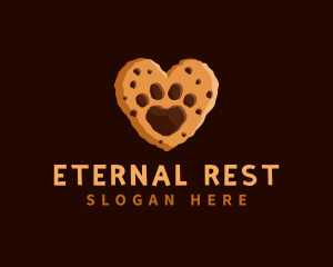 Heart Paw Cookie logo design