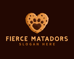 Heart Paw Cookie logo design