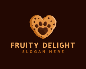 Heart Paw Cookie logo design