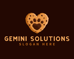 Heart Paw Cookie logo design