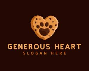 Heart Paw Cookie logo design