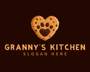 Heart Paw Cookie logo design