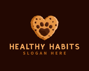 Heart Paw Cookie logo design