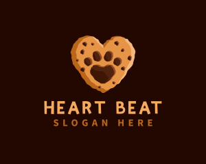 Heart Paw Cookie logo design