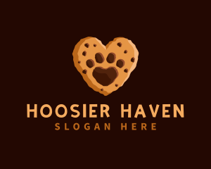 Heart Paw Cookie logo design