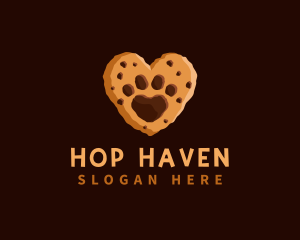 Heart Paw Cookie logo design