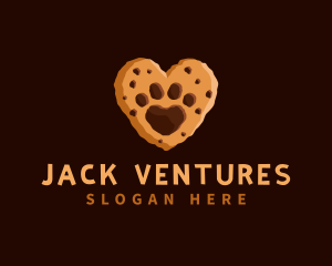 Heart Paw Cookie logo design