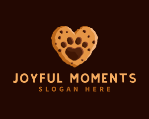 Heart Paw Cookie logo design