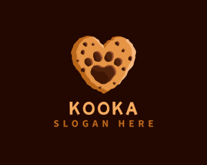 Heart Paw Cookie logo design