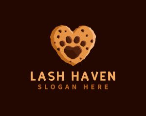 Heart Paw Cookie logo design