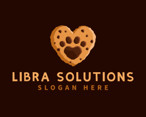 Heart Paw Cookie logo design