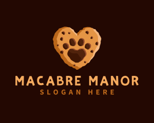 Heart Paw Cookie logo design