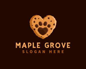 Heart Paw Cookie logo design