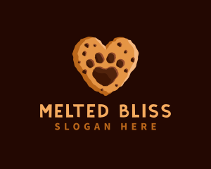 Heart Paw Cookie logo design