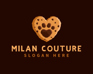 Heart Paw Cookie logo design