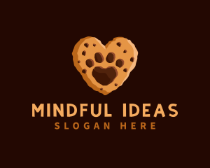 Heart Paw Cookie logo design