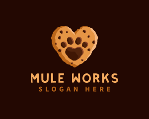 Heart Paw Cookie logo design