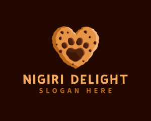 Heart Paw Cookie logo design