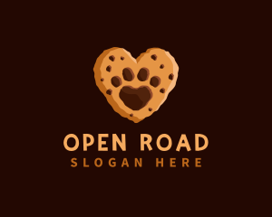 Heart Paw Cookie logo design