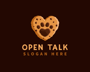 Heart Paw Cookie logo design