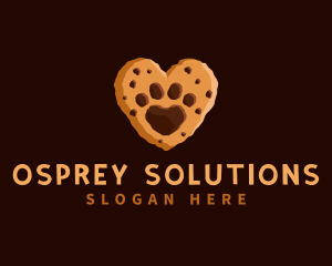 Heart Paw Cookie logo design