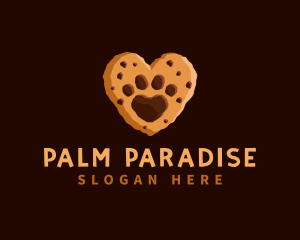 Heart Paw Cookie logo design