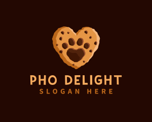 Heart Paw Cookie logo design