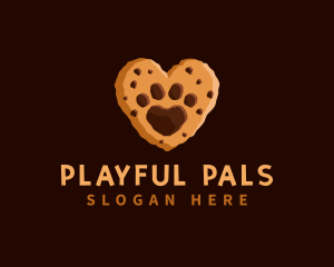 Heart Paw Cookie logo design