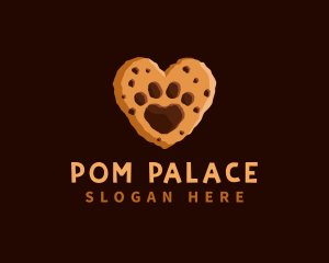 Heart Paw Cookie logo design