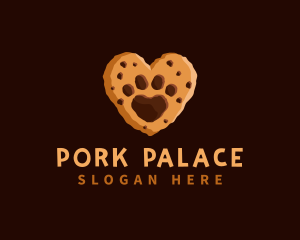 Heart Paw Cookie logo design