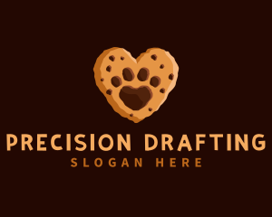 Heart Paw Cookie logo design