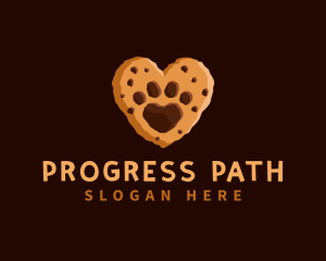 Heart Paw Cookie logo design