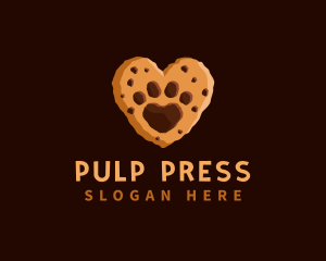 Heart Paw Cookie logo design