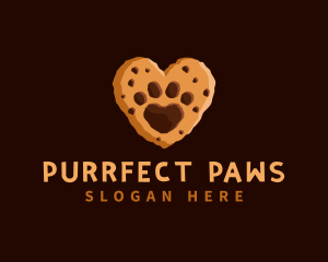 Heart Paw Cookie logo design