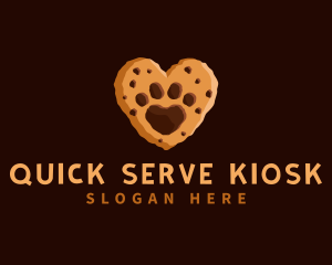 Heart Paw Cookie logo design