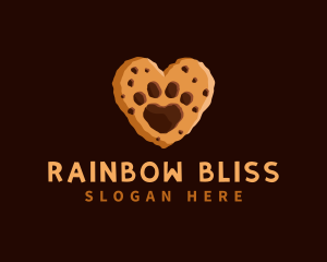 Heart Paw Cookie logo design