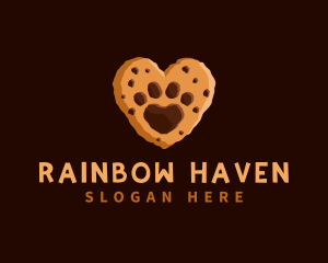 Heart Paw Cookie logo design