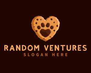 Heart Paw Cookie logo design