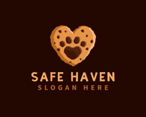 Heart Paw Cookie logo design