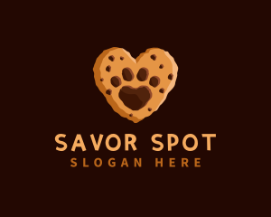 Heart Paw Cookie logo design