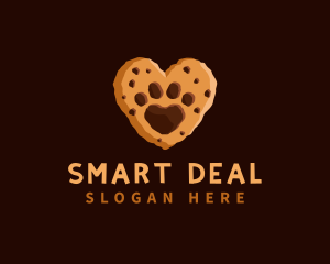 Heart Paw Cookie logo design