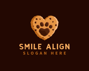 Heart Paw Cookie logo design