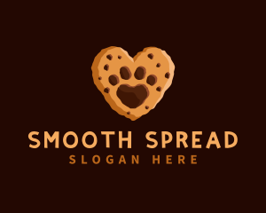 Heart Paw Cookie logo design