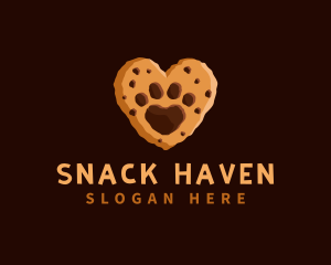 Heart Paw Cookie logo design