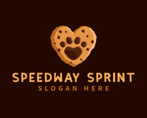 Heart Paw Cookie logo design