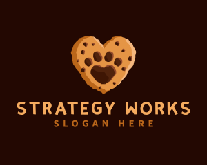 Heart Paw Cookie logo design