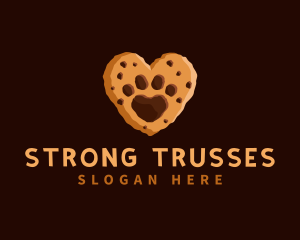 Heart Paw Cookie logo design