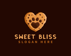 Heart Paw Cookie logo design