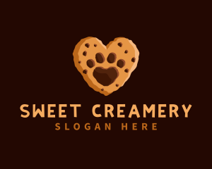 Heart Paw Cookie logo design