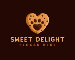 Heart Paw Cookie logo design